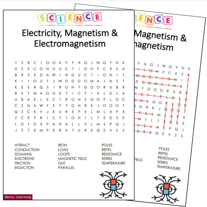 Electricity and magnetism crossword puzzle