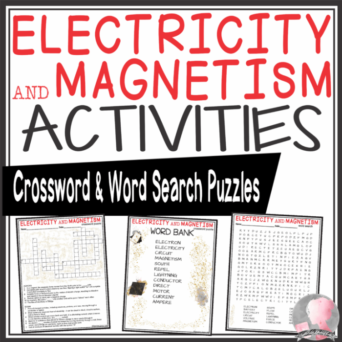 Electricity and magnetism crossword puzzle