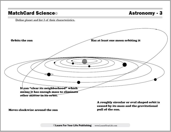 Astronomical distances activity sheet answers